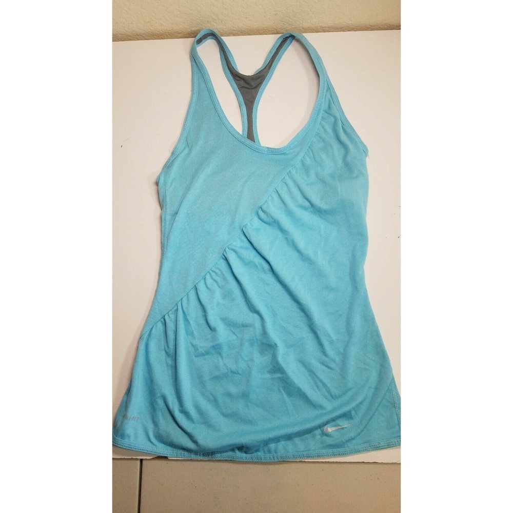 Nike Women's Dri Fit Tank Top Athletic Workout Run Built In Bra Size XS